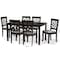 Baxton Studio Mael Modern and Contemporary Grey Fabric and Dark Brown Finished Wood 7-Piece Dining Set 174-10534-10519-Zoro - alternate 2